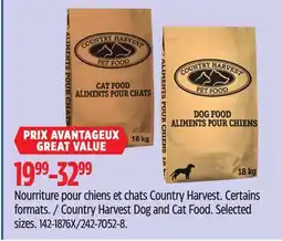 Canadian Tire Country Harvest Dog and Cat Food offer