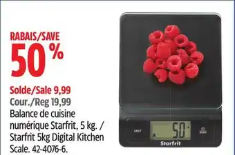Canadian Tire Starfrit 5kg Digital Kitchen Scale offer