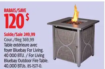 Canadian Tire For Living Bluebay Outdoor Fire Table offer