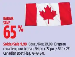 Canadian Tire 54˝ x 27˝ Canadian Boat Flag offer