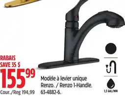 Canadian Tire Moen Renzo 1-Handle offer