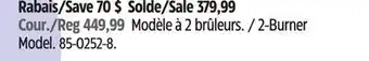 Canadian Tire 2-Burner Model offer