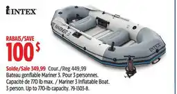 Canadian Tire Intex Mariner 3 Inflatable Boat offer