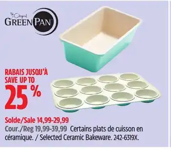 Canadian Tire Selected Ceramic Bakeware offer