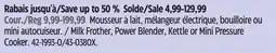 Canadian Tire Milk Frother, Power Blender, Kettle or Mini Pressure Cooker offer