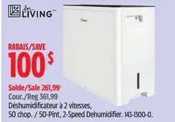 Canadian Tire 50-Pint, 2-Speed Dehumidifier offer