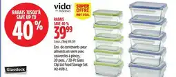 Canadian Tire 20-Pc Glass Clip Lid Food Storage Set offer