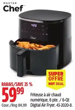 Canadian Tire Master Chef 6-Qt Digital Air Fryer offer