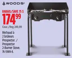 Canadian Tire WOODS Prospector 2-Burner Stove offer
