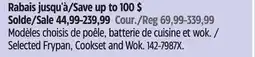 Canadian Tire Selected Frypan, Cookset and Wok offer