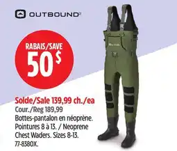 Canadian Tire Outbound Neoprene Chest Waders offer