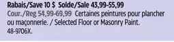 Canadian Tire Armor Coat Selected Floor or Masonry Paint offer