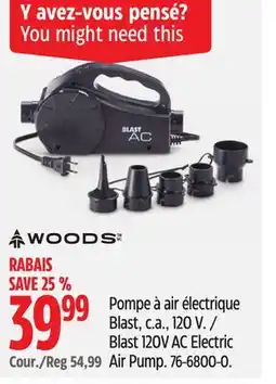 Canadian Tire Blast 120V AC Electric Air Pump offer