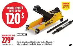 Canadian Tire DEWALT 3-Ton Long Reach, Low Profile Garage Jack offer