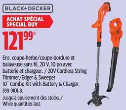 Canadian Tire 20V Cordless String Trimmer/Edger & Sweeper 10 Combo Kit with Battery & Charger offer