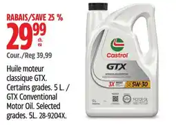 Canadian Tire Castrol GTX Conventional Motor Oil offer