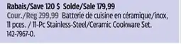 Canadian Tire 11-Pc Stainless-Steel/Ceramic Cookware Set offer