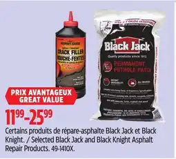 Canadian Tire Selected Black Jack and Black Knight Asphalt Repair Products offer