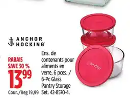 Canadian Tire ANCHOR HOCKING 6-Pc Glass Pantry Storage Set offer