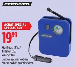 Canadian Tire CERTIFIED Inflator 12V offer