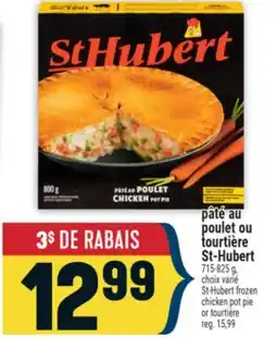 Marché Adonis pâté au poulet ou tourtière St-Hubert | St-Hubert frozen chicken pot pie or tourtière offer