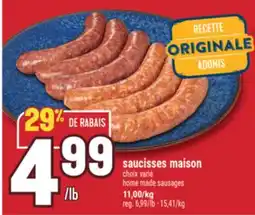 Marché Adonis saucisses maison | home made sausages offer