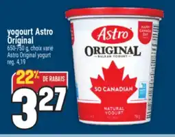 Marché Adonis yogourt Astro Original | Astro Original yogurt offer