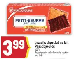 Marché Adonis biscuits chocolat au lait Papadopoulos | Papadopoulos milk chocolate cookies offer