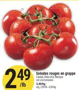 Marché Adonis tomates rouges en grappe offer