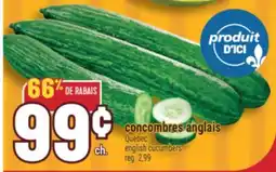 Marché Adonis concombres anglais | english cucumbers offer