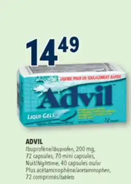 Familiprix ADVIL Ibuprofène/Ibuprofen, 200mg, acetaminophen tablets offer