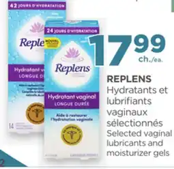 Proxim REPLENS Selected vaginal lubricants and moisturizer gels offer