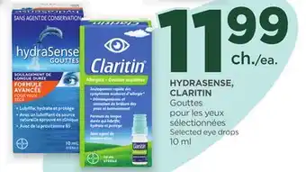 Proxim HYDRASENSE, CLARITIN Selected eye drops offer
