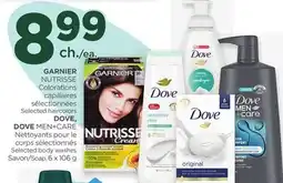 Proxim GARNIER NUTRISSE Colorations Selected hair colors DOVE, DOVE MEN+CARE Selected body washes Soap offer