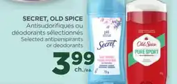 Proxim SECRET, OLD SPICE Selected antiperspirants or deodorants offer