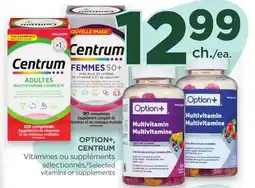 Proxim OPTION+, CENTRUM Selected vitamins or supplements offer