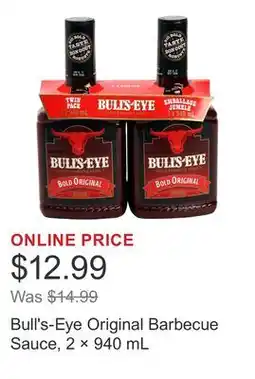 Costco Bull's-Eye Original Barbecue Sauce, 2 × offer