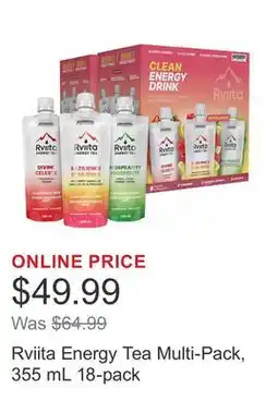 Costco Rviita Energy Tea Multi-Pack, 355 mL 18-pack offer