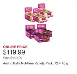 Costco Amino Balls Nut-Free Variety Pack, 72 × offer