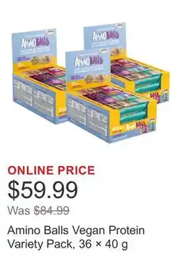 Costco Amino Balls Vegan Protein Variety Pack, 36 × offer