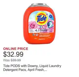 Costco Tide PODS with Downy, Liquid Laundry Detergent Pacs, April Fresh, 104-count offer