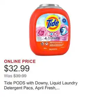 Costco Tide PODS with Downy, Liquid Laundry Detergent Pacs, April Fresh, 104-count offer