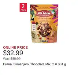Costco Prana Kilimanjaro Chocolate Mix, 2 × offer