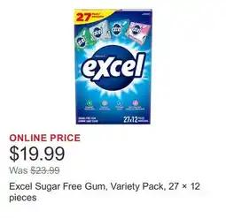 Costco Excel Sugar Free Gum, Variety Pack, 27 × 12 pieces offer