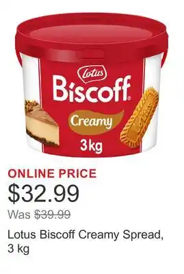 Costco Lotus Biscoff Creamy Spread offer