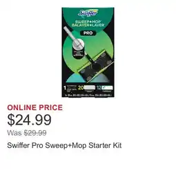 Costco Swiffer Pro Sweep+Mop Starter Kit offer