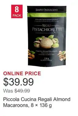 Costco Piccola Cucina Regali Almond Macaroons, 8 × offer
