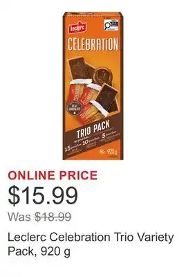 Costco Leclerc Celebration Trio Variety Pack offer