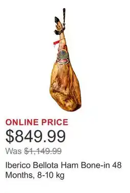Costco Iberico Bellota Ham Bone-in 48 Months offer