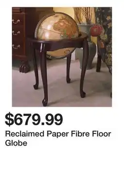 Wayfair Reclaimed Paper Fibre Floor Globe offer